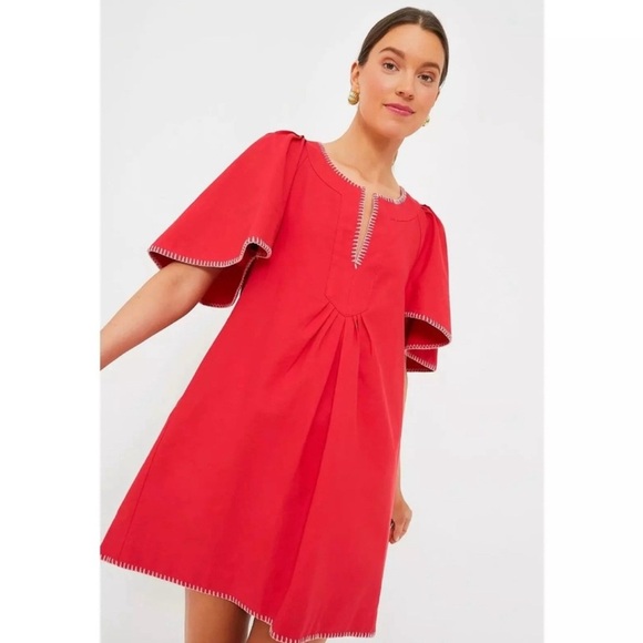 NEW TUCKERNUCK POMANDER PLACE Poppy Stitch Finley Flutter Sleeve Dress Large - Picture 1 of 13